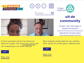'dewereldmorgen.be' screenshot
