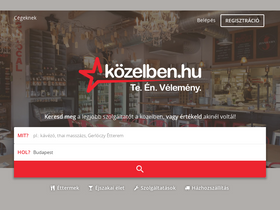 'kozelben.hu' screenshot