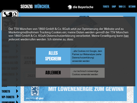 'tsv1860.de' screenshot