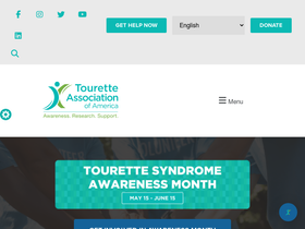 'tourette.org' screenshot