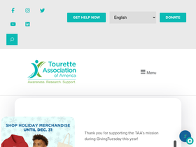 'tourette.org' screenshot