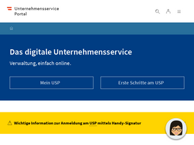 'usp.gv.at' screenshot