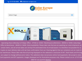 'solar-europe.co.za' screenshot
