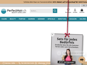 'perfecthair.ch' screenshot