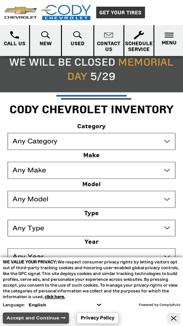 codychevrolet.com