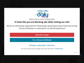'cachevalleydaily.com' screenshot