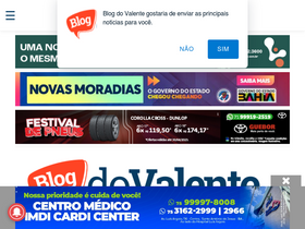 'blogdovalente.com.br' screenshot