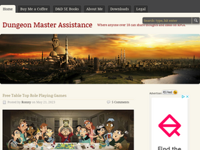 'olddungeonmaster.com' screenshot