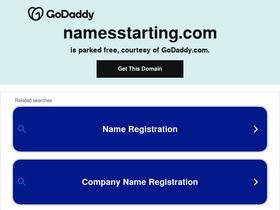 'namesstarting.com' screenshot