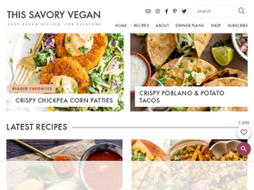 'thissavoryvegan.com' screenshot