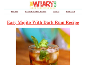 'wearychef.com' screenshot