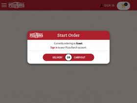 'pizzaranchorder.com' screenshot