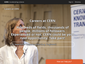 'careers.cern' screenshot