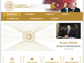 'sanayi.gov.tr' screenshot