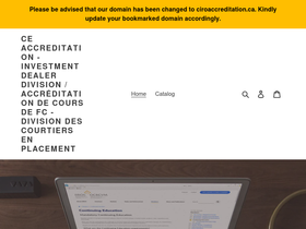 ciroaccreditation.ca homepage screenshot