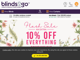 'blinds-2go.ie' screenshot