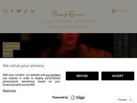 'arenes-nimes.com' screenshot