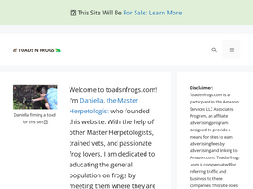 'toadsnfrogs.com' screenshot