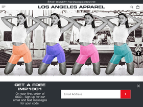 'losangelesapparel.net' screenshot