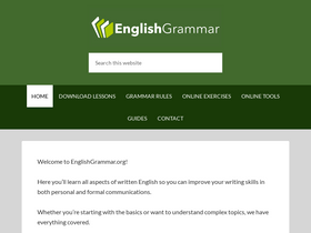 'englishgrammar.org' screenshot