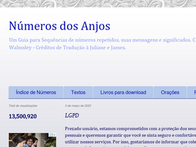 'numerosdosanjos.com.br' screenshot