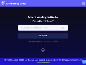 'entermedschool.com' screenshot