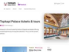 'topkapipalace-tickets.com' screenshot