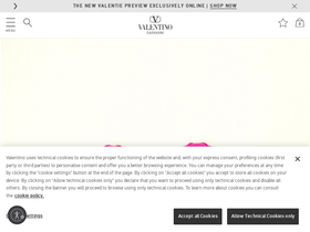 'valentino.com' screenshot