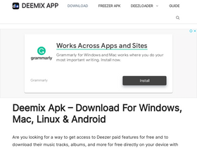 'deemixapp.co' screenshot