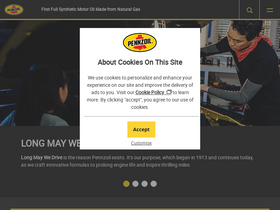 'pennzoil.com' screenshot