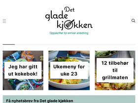 'detgladekjokken.no' screenshot