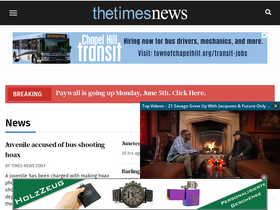 'thetimesnews.com' screenshot