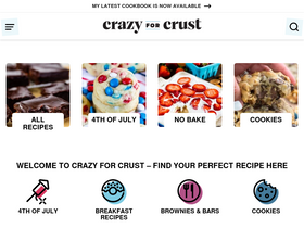 'crazyforcrust.com' screenshot