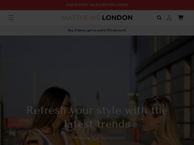 Matthews London homepage screenshot