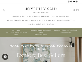 joyfullysaid.com homepage screenshot