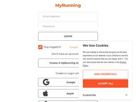 'myrunning.uk' screenshot