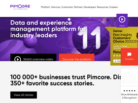 'pimcore.com' screenshot