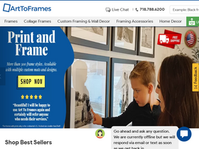 'arttoframe.com' screenshot