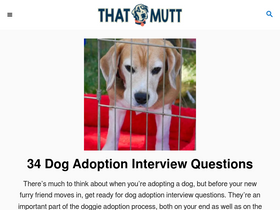 'thatmutt.com' screenshot