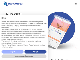 'sweepwidget.com' screenshot