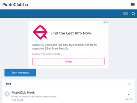 'pirateclub.hu' screenshot