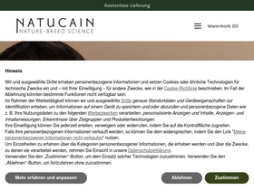 Natucain homepage screenshot