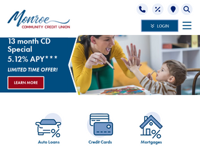 'monroecommunitycu.org' screenshot