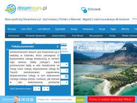 'dreamtours.pl' screenshot