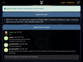 'theironthrone.net' screenshot