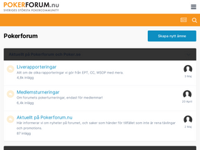 'pokerforum.nu' screenshot