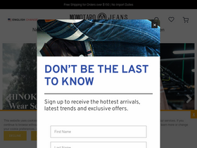 'momotaro-jeans.com' screenshot