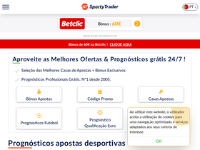 'sportytrader.pt' screenshot