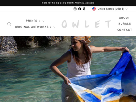 owletart.com.au homepage screenshot