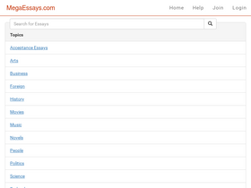 'megaessays.com' screenshot